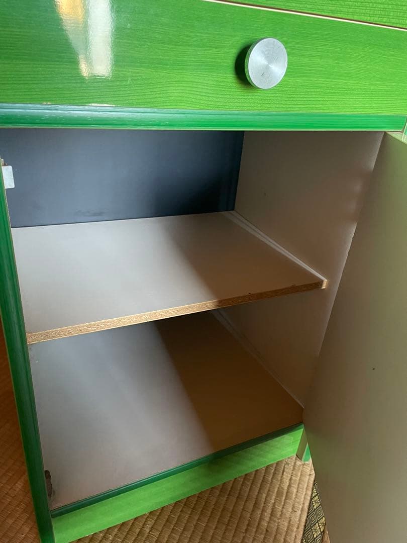 昭和 レトロ ポップ 収納タンス 飾り棚 収納棚 ポップカラー アーチ窓