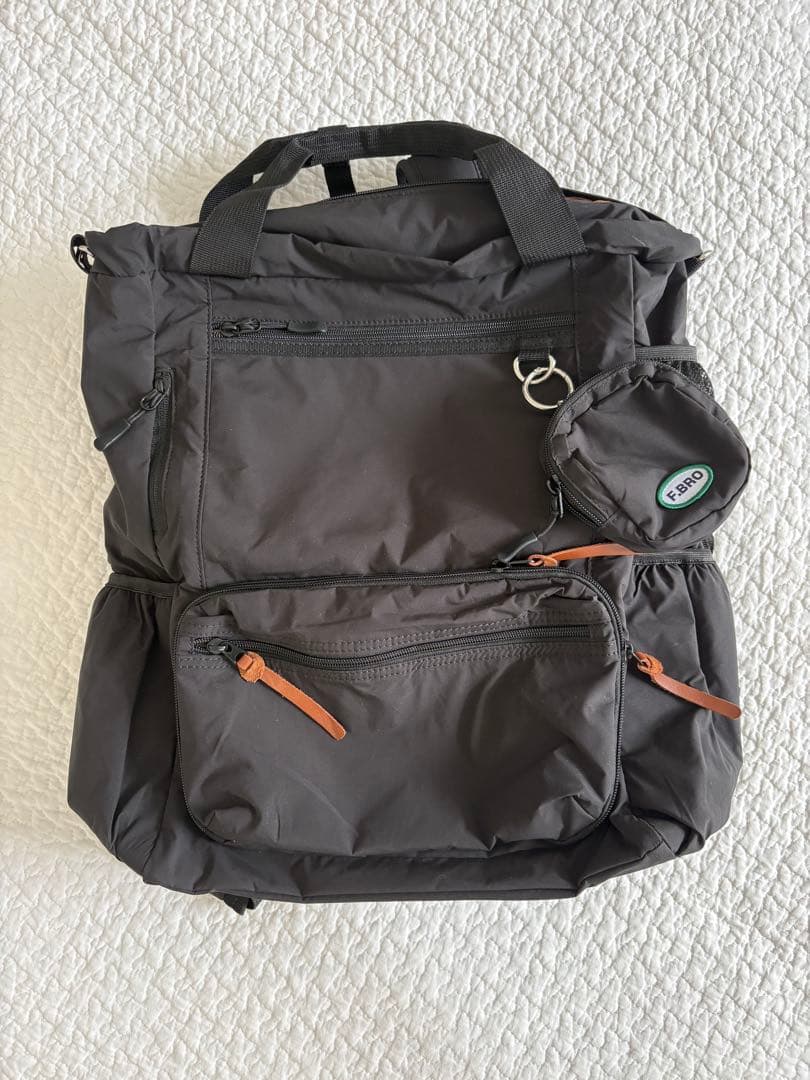 FluffyBROTHERS 撥水加工 2WAYトートバッグ 約18L ブラック