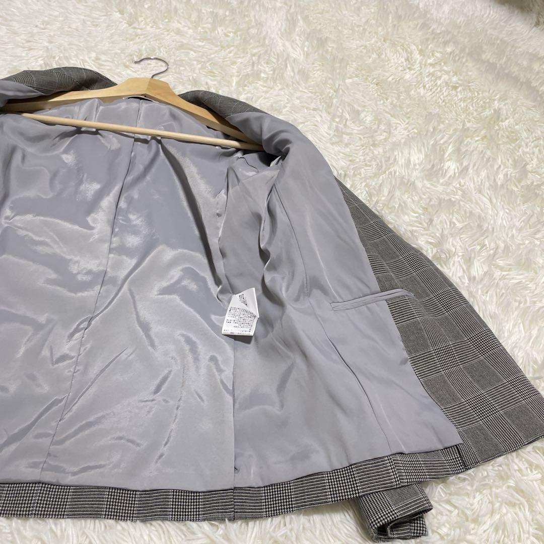 美品 M【PLST(プラステ)ノーカラーパンツスーツ】ウォームリザーブ