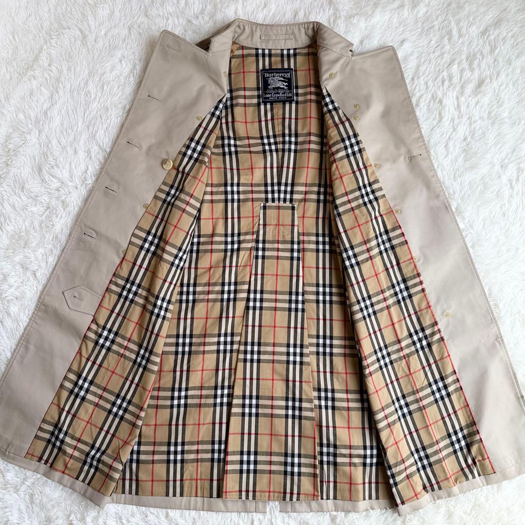 極美品 バーバリーズ トレンチコート ハニーベージュ ノバチェック ヴィンテージ