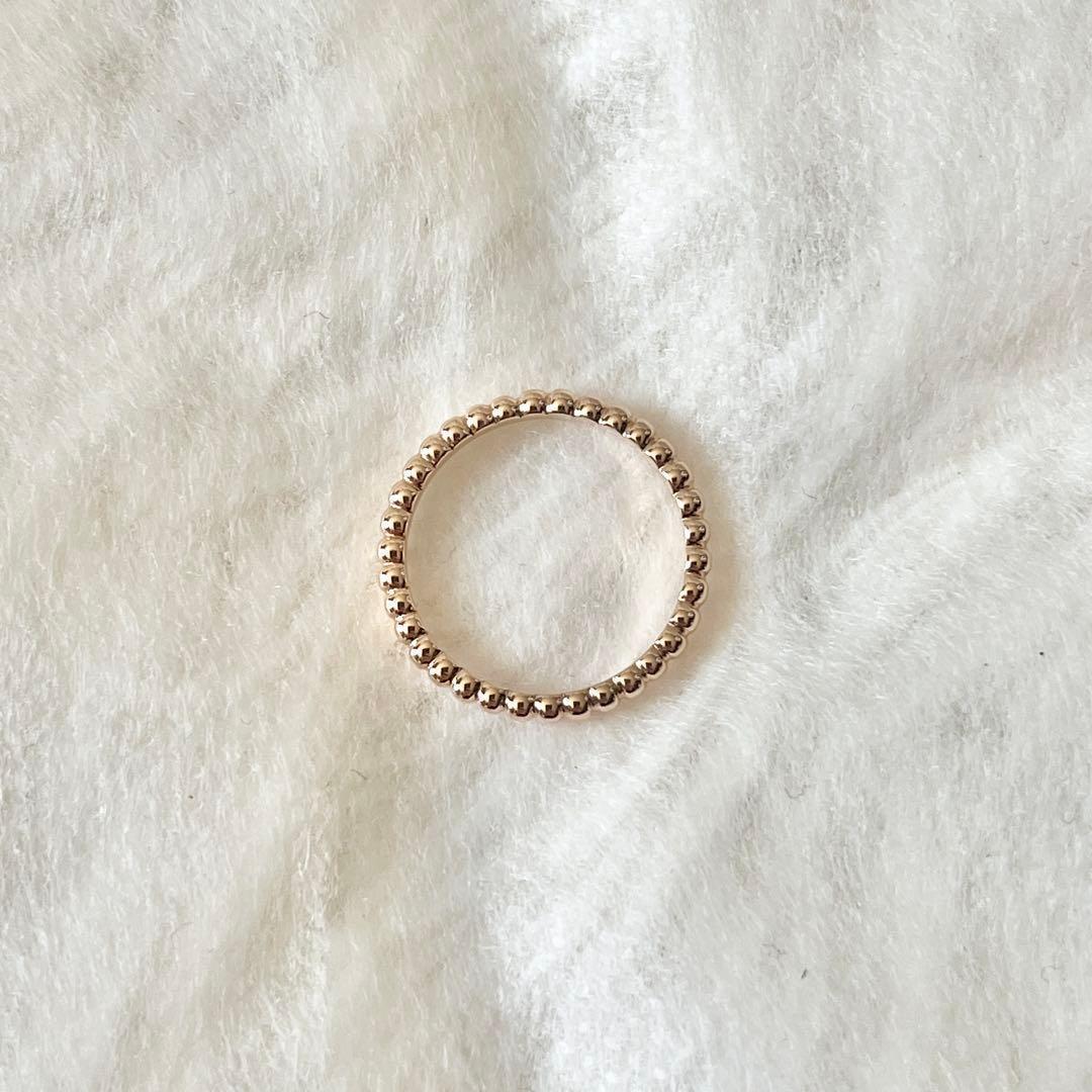 Van Cleef & Arpels ペルレ　ピンク　ゴールド　ビーズ　リング