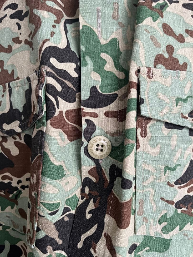 孔さま用- Ape カモ柄半袖シャツ&ショートパンツの2点セット