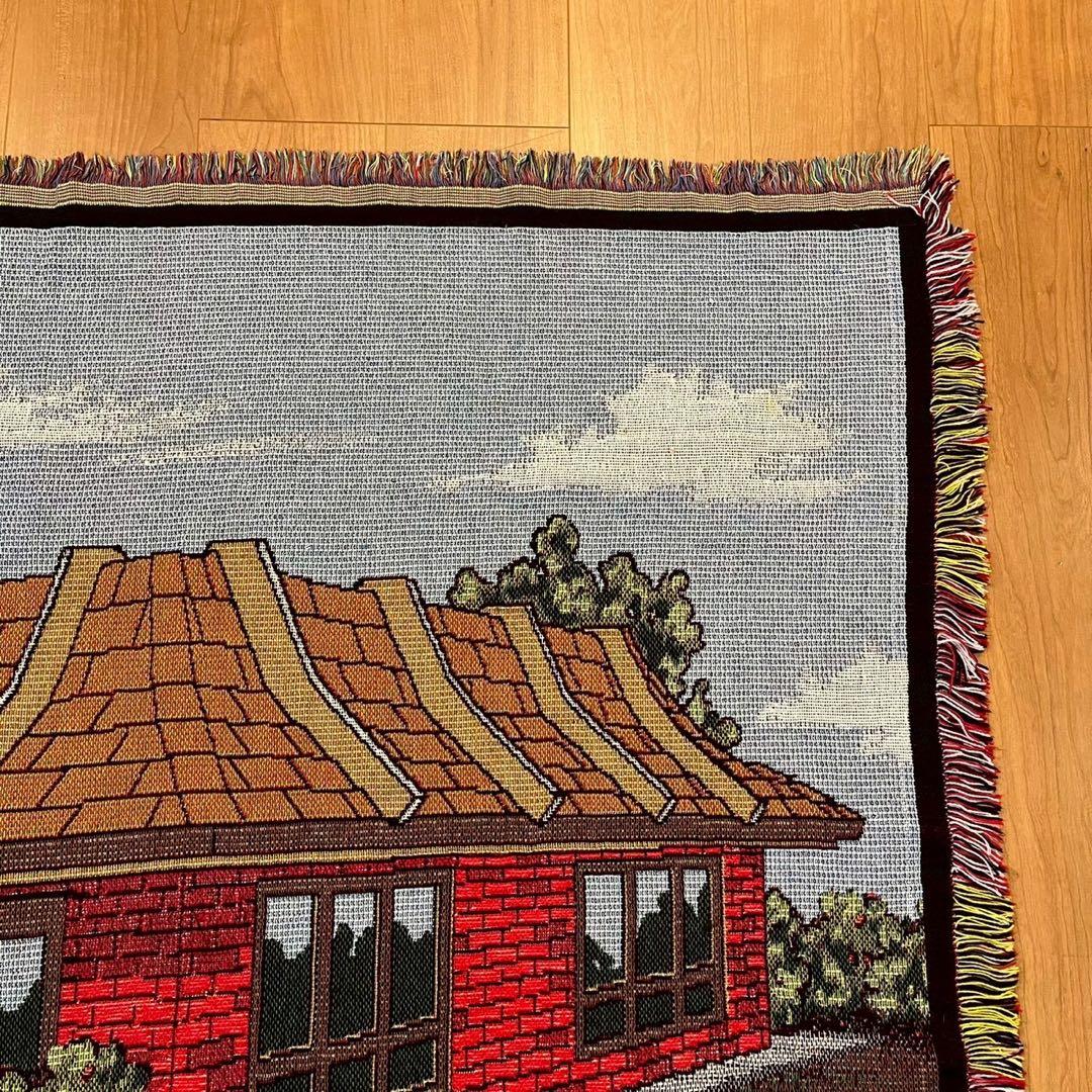 希少　マクドナルド ヴィンテージ ラグ USA製 両面仕様 フリンジ