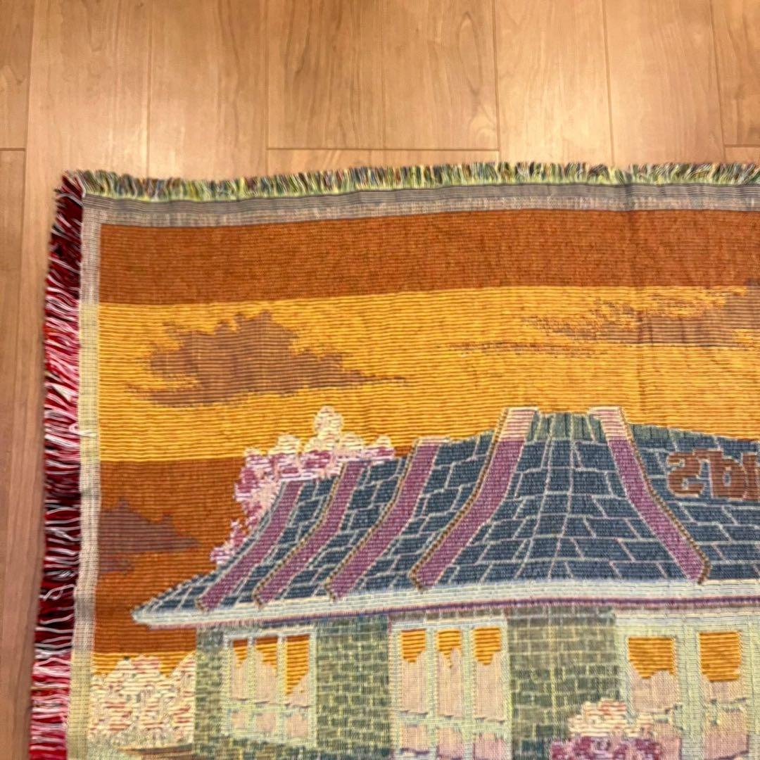 希少　マクドナルド ヴィンテージ ラグ USA製 両面仕様 フリンジ