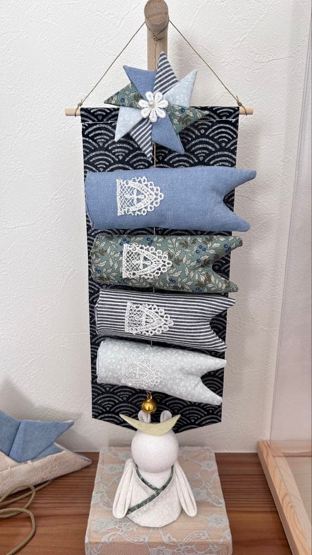 【つるし飾り】〜nagi〜鯉のぼりとうさぎの端午の節句飾り | ハンドメイド