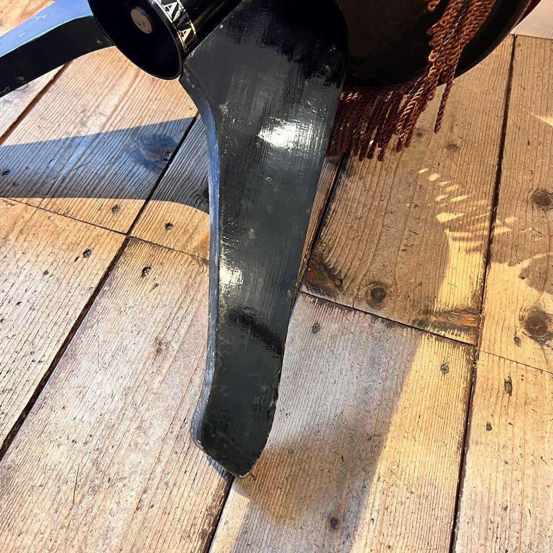 KAWAI ピアノ 丸椅子 レトロ アンティーク 回転イス チェア 紫 パープル