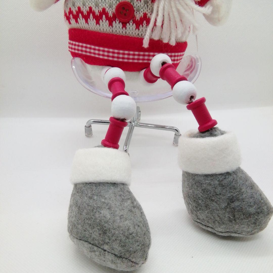 クリスマススノーマン　ラグドール　足ぶらスノーマン置物