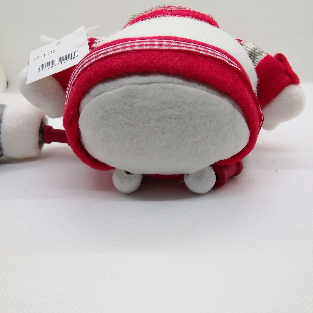 クリスマススノーマン　ラグドール　足ぶらスノーマン置物