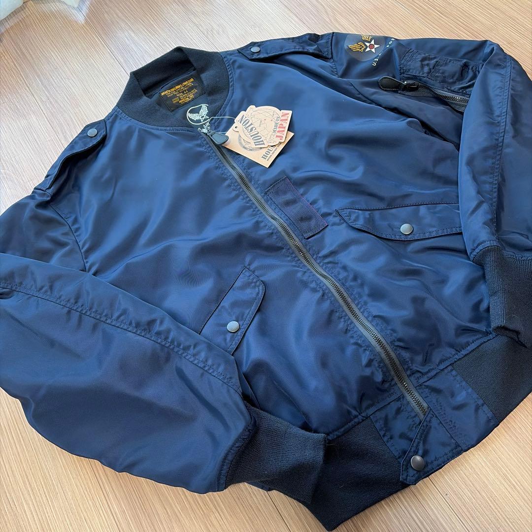 ⭐️ ヒューストン L-2A フライトジャケット 紺 ミリタリー ボンバー 日本製