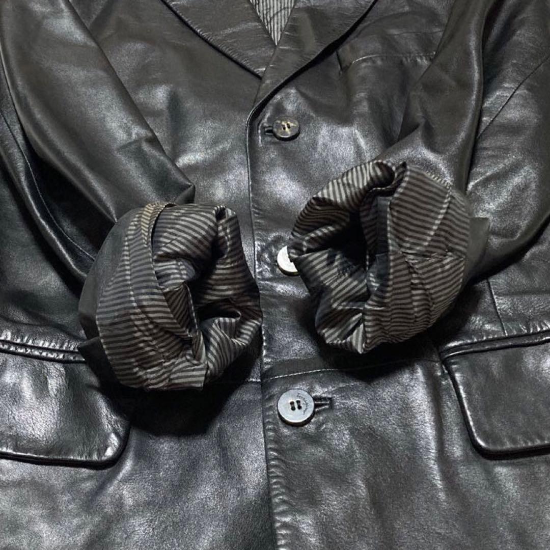 【極美品】Salvatore Ferragamo レザージャケット 本革 羊 黒
