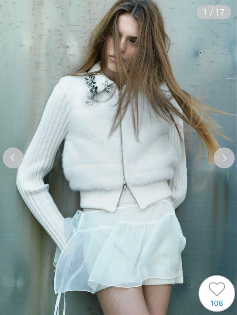 SNIDEL ファーニットブルゾン【カンヘウォン着用】