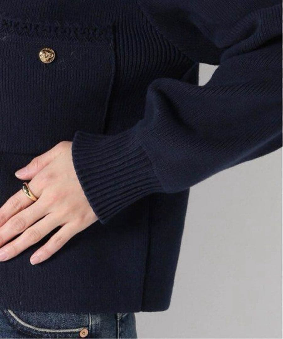 未使用　Plage プラージュ　ゴールドボタン ニットジャケット 金ボタン