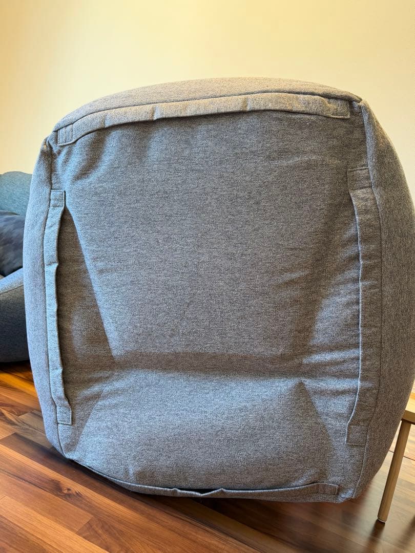 【2点セット】無印良品 空気でできたソファ　ブルー&グレー