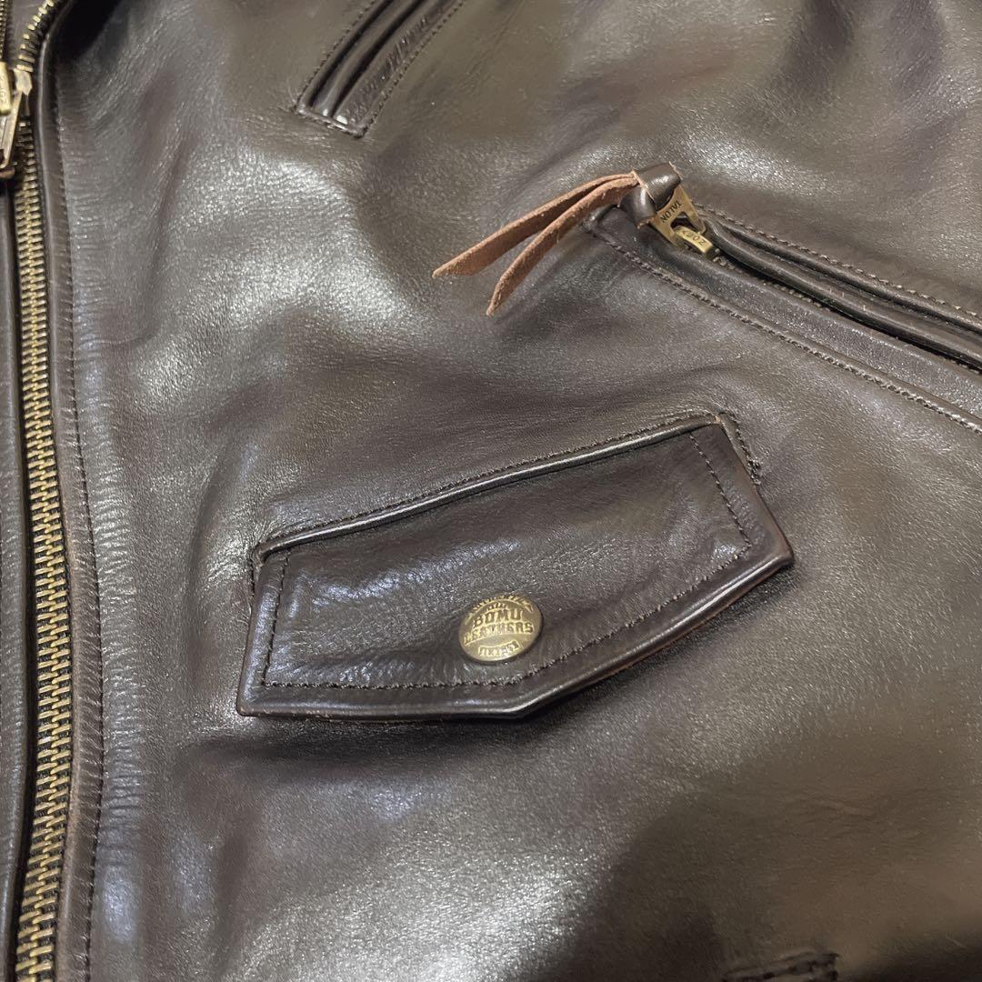 LEATHER BOMU ダブルライダース ホースハイド 2XL 馬革 稀少