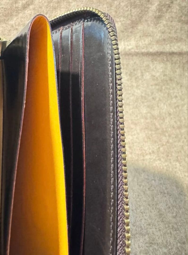 GANZO L字ファスナー長財布 ブラウン