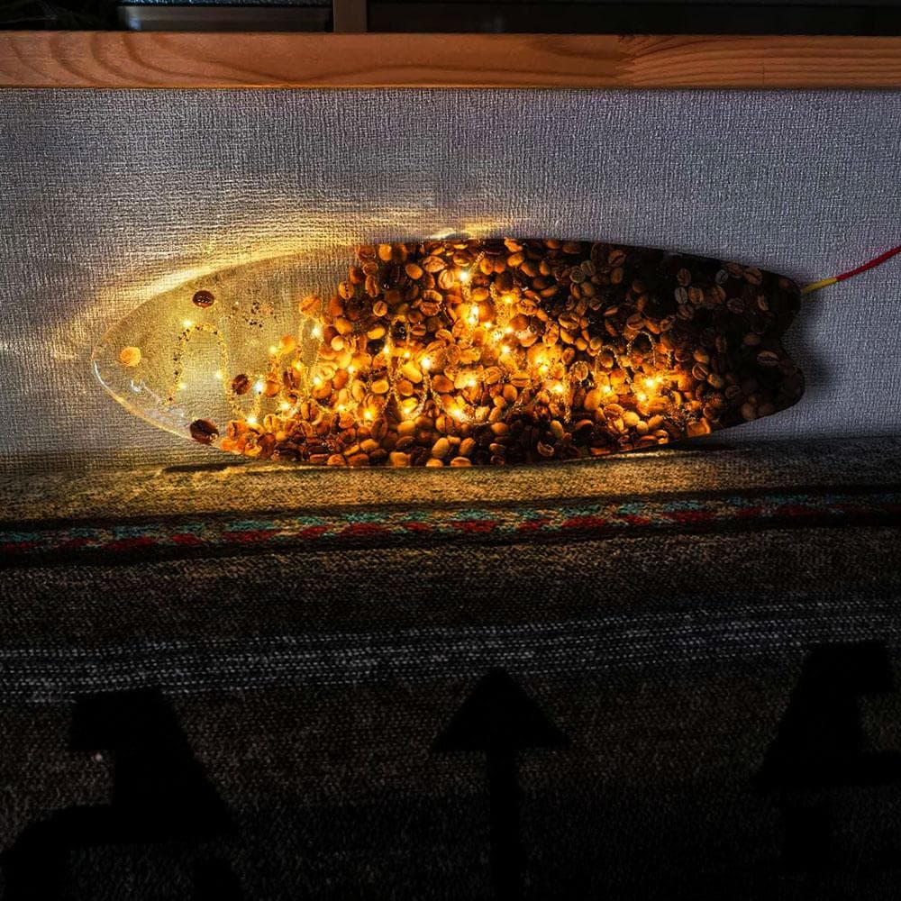 サーフボード型ウェルカムボード LED付き