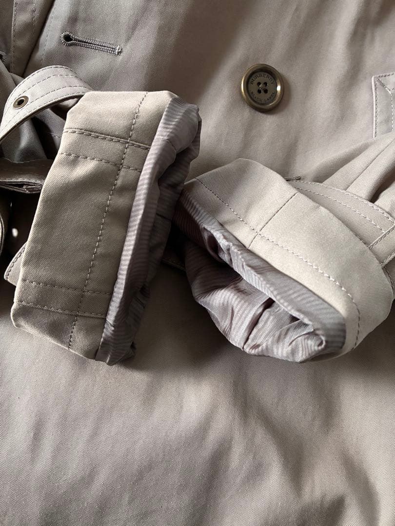 バーバリーブラックレーベル　トレンチコート　ライナー付き　ベルト付き　Mサイズ