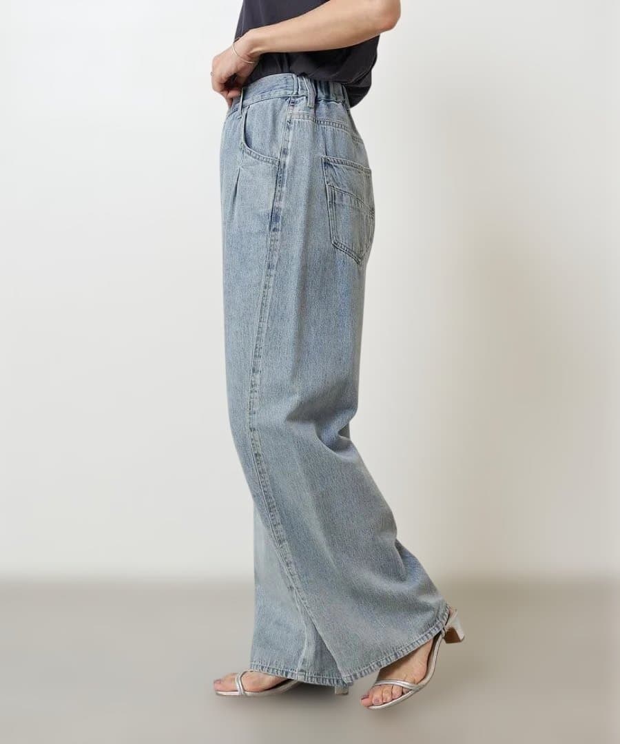 ふく 新品タグ付 BEARDSLEY ビアズリー ラップ風デニム