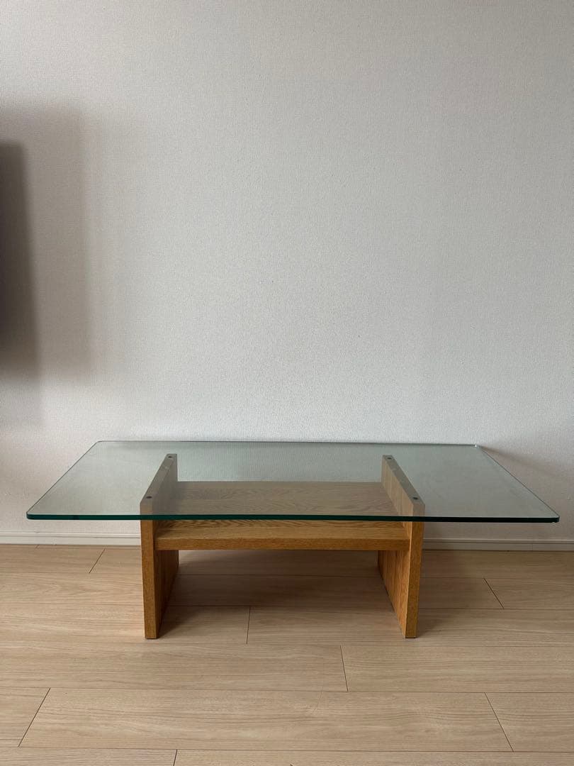 センターテーブル・ローテーブル GLASS LOW TABLE /MOMO NATURAL