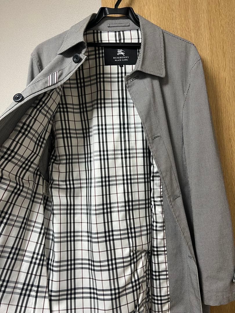 BURBERRY BLACK LABEL バーバリー コート グレー チェック柄