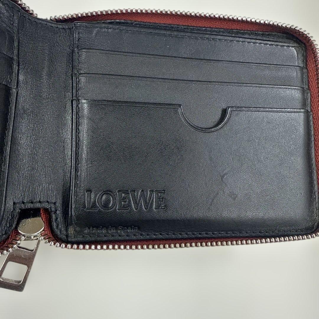 LOEWE アナグラム ラウンドジップ 二つ折り財布