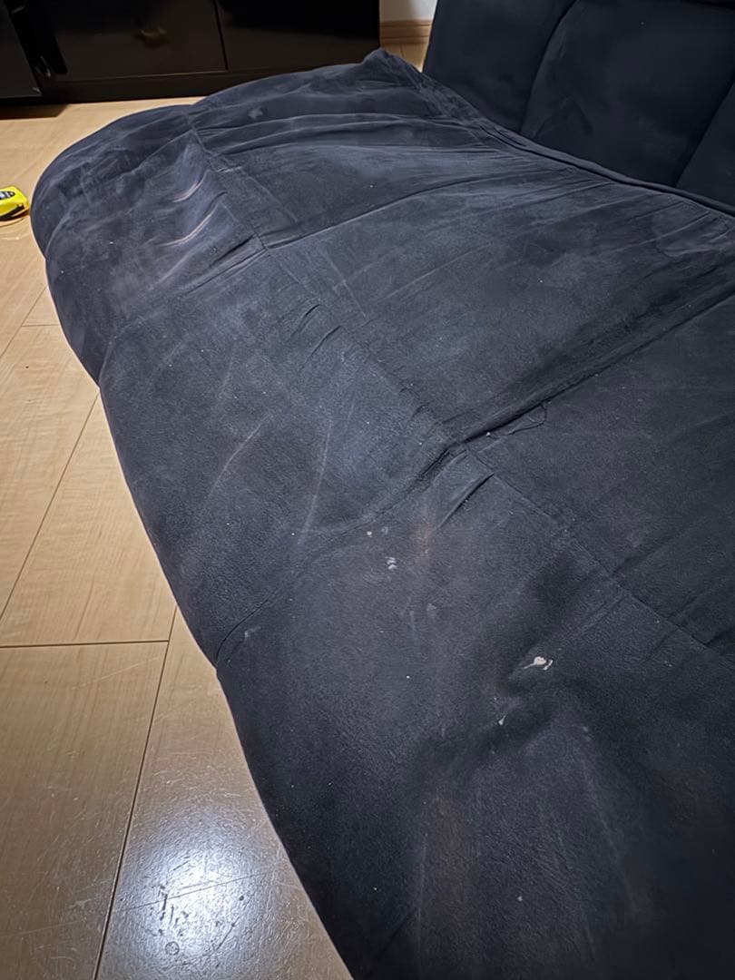 2人掛けソファベッド 黒