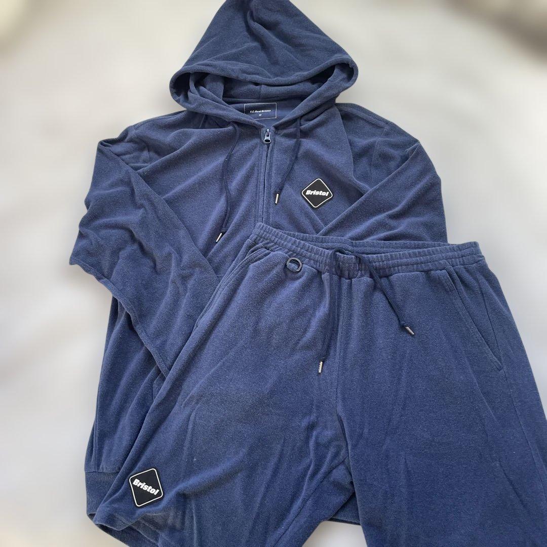 F.C.Real Bristol パイル　スウェット　セットアップ　ネイビー
