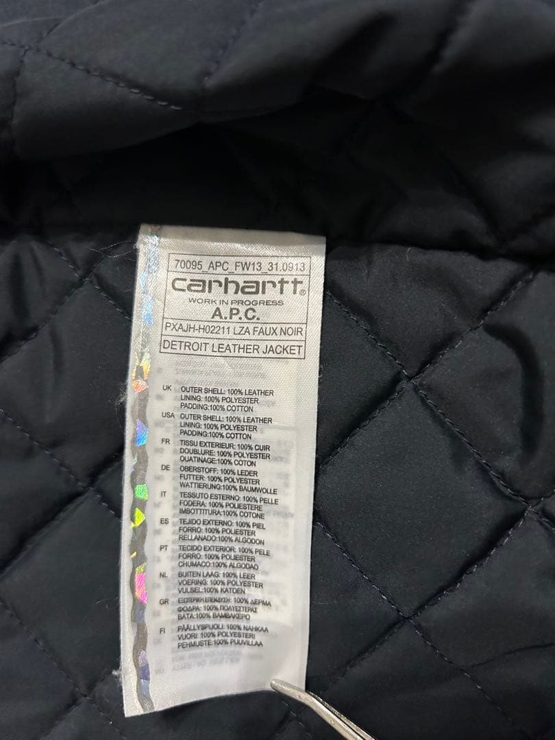 A.P.C. carhartt コラボ　デトロイトレザージャケット　XS