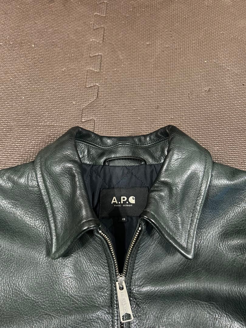 A.P.C. carhartt コラボ　デトロイトレザージャケット　XS