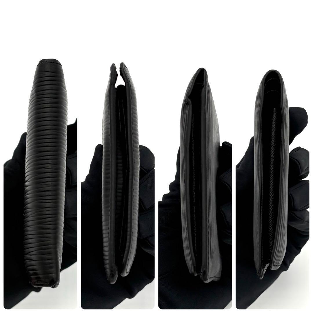 ルイヴィトン 折財布 エピ ノワール ポルトフォイユ マルコ 黒 2051