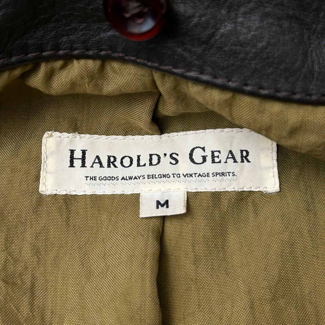HAROLDS GEAR レザージャケット モーターサイクルコート ブラウン M