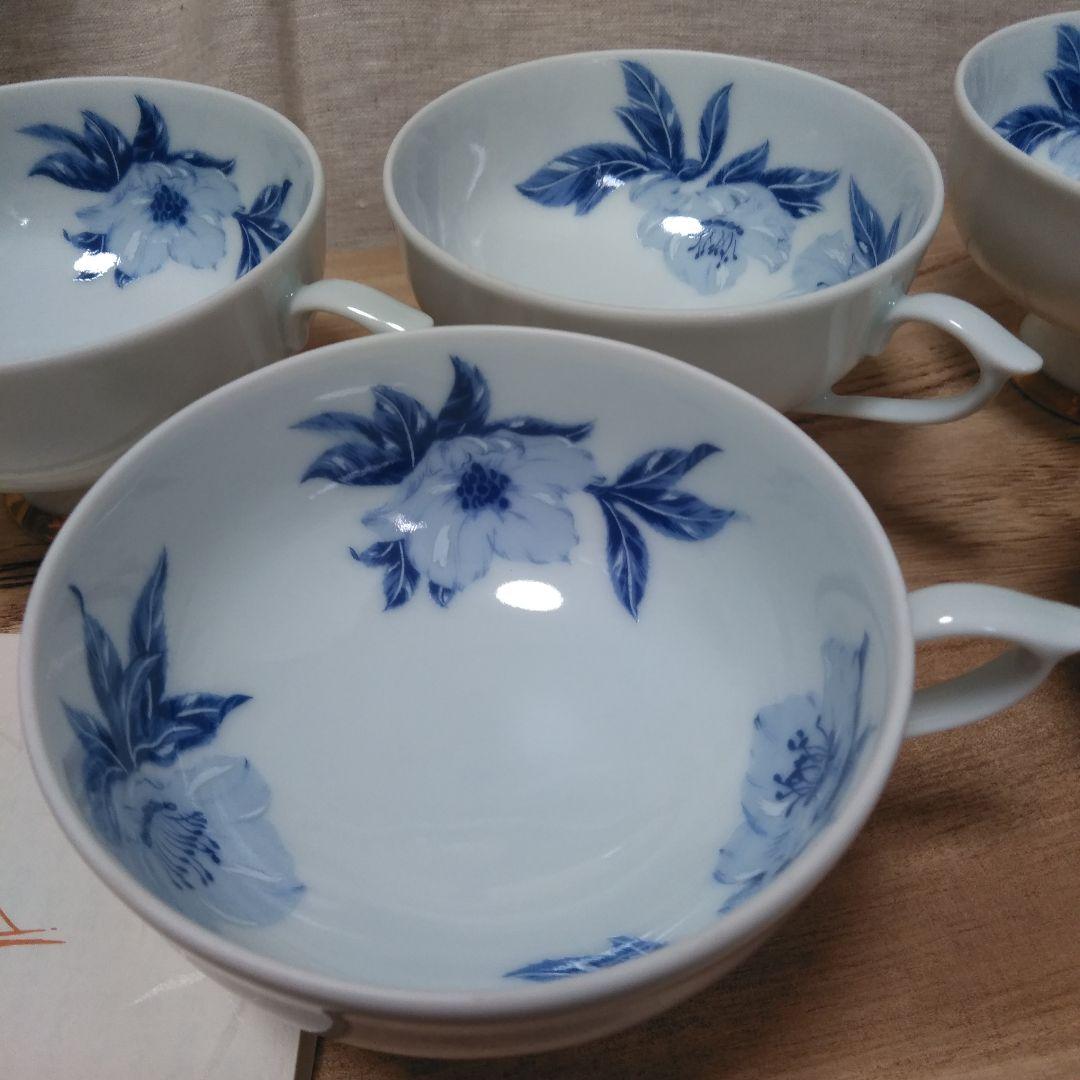 ヴィンテージ 深川製磁 カップソーサー 高台 クリスマスローズ