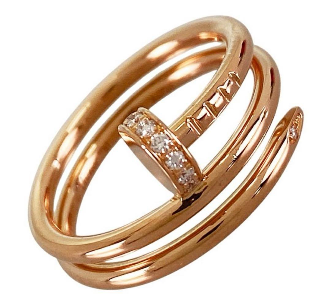 カルティエ ジュストアンクル ダブル ダイヤモンド リング　cartier