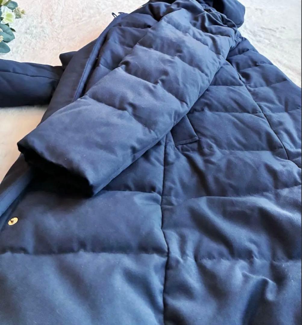 ✨ マッキントッシュフィロソフィー ロングダウンコート✨クリーニング済Mネイビー