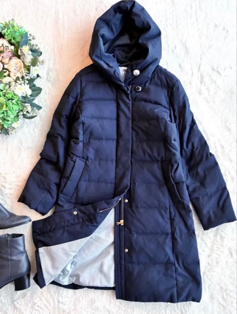 ✨ マッキントッシュフィロソフィー ロングダウンコート✨クリーニング済Mネイビー