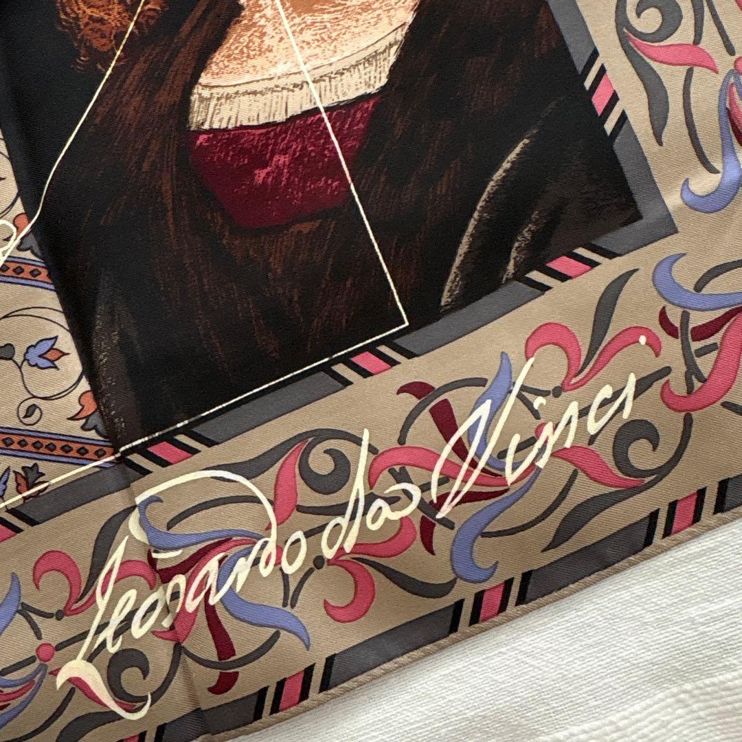 レオナルドダヴィンチ　シルク　スカーフ　Leonardo da Vinci 絵画
