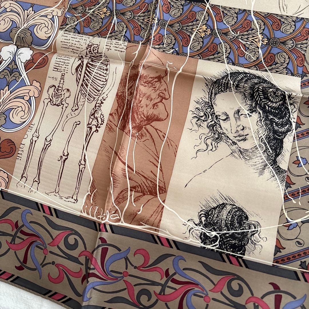 レオナルドダヴィンチ　シルク　スカーフ　Leonardo da Vinci 絵画