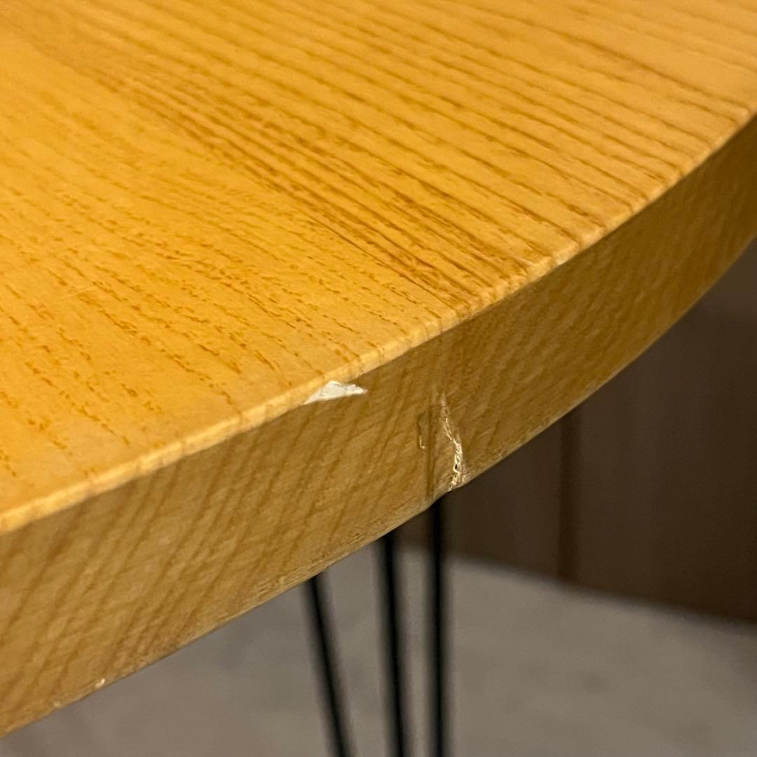 ラウンド ダイニング テーブル ナチュラル スチール 丸 円形 72cm