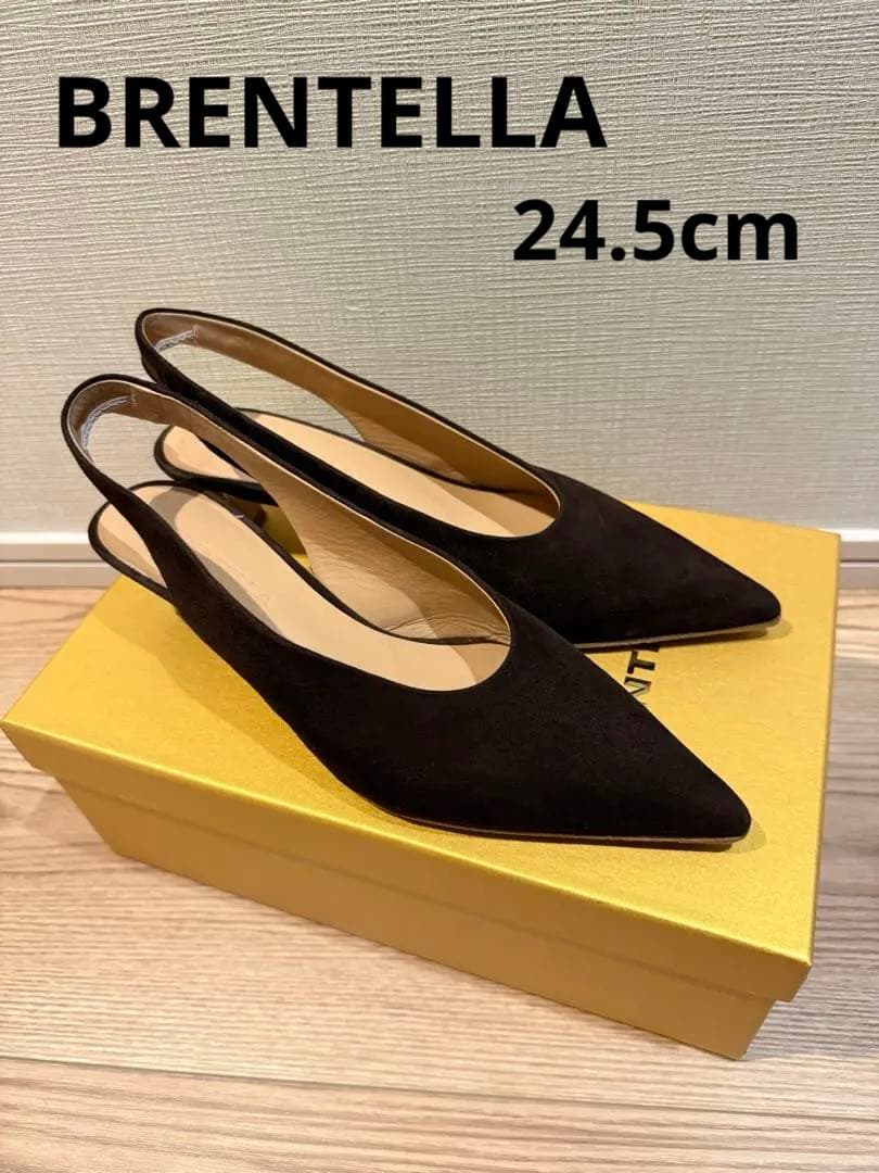 【ttams】BRENTELLAスエードバックストラップパンプス 37.5