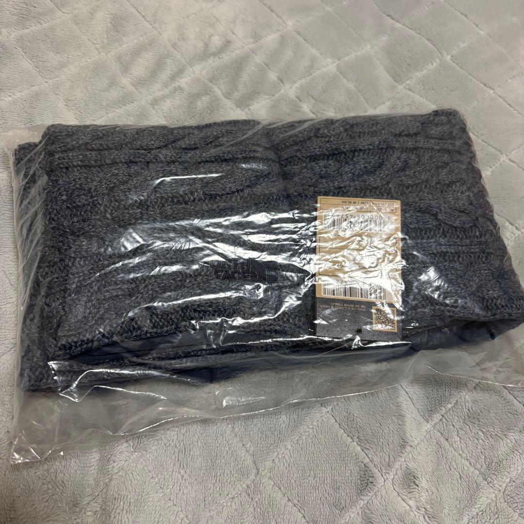 韓国購入品⭐︎希少 THE NORTH FACE ケーブル編みマフラー ネイビー