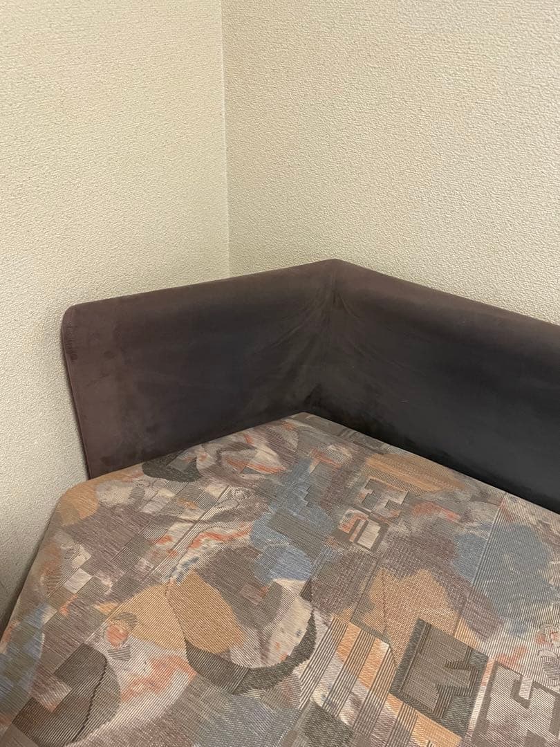 引き取り限定！ 抽象パターン ファブリック 2人掛けソファ