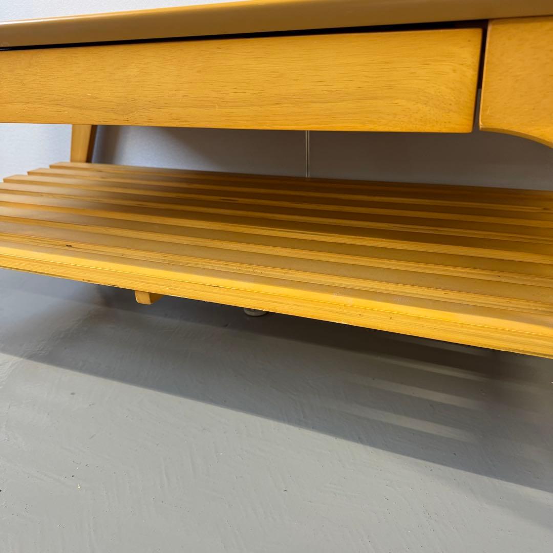 【美品/都内無料配送】ローテーブル センターテーブル　ナチュラルウッド 木製