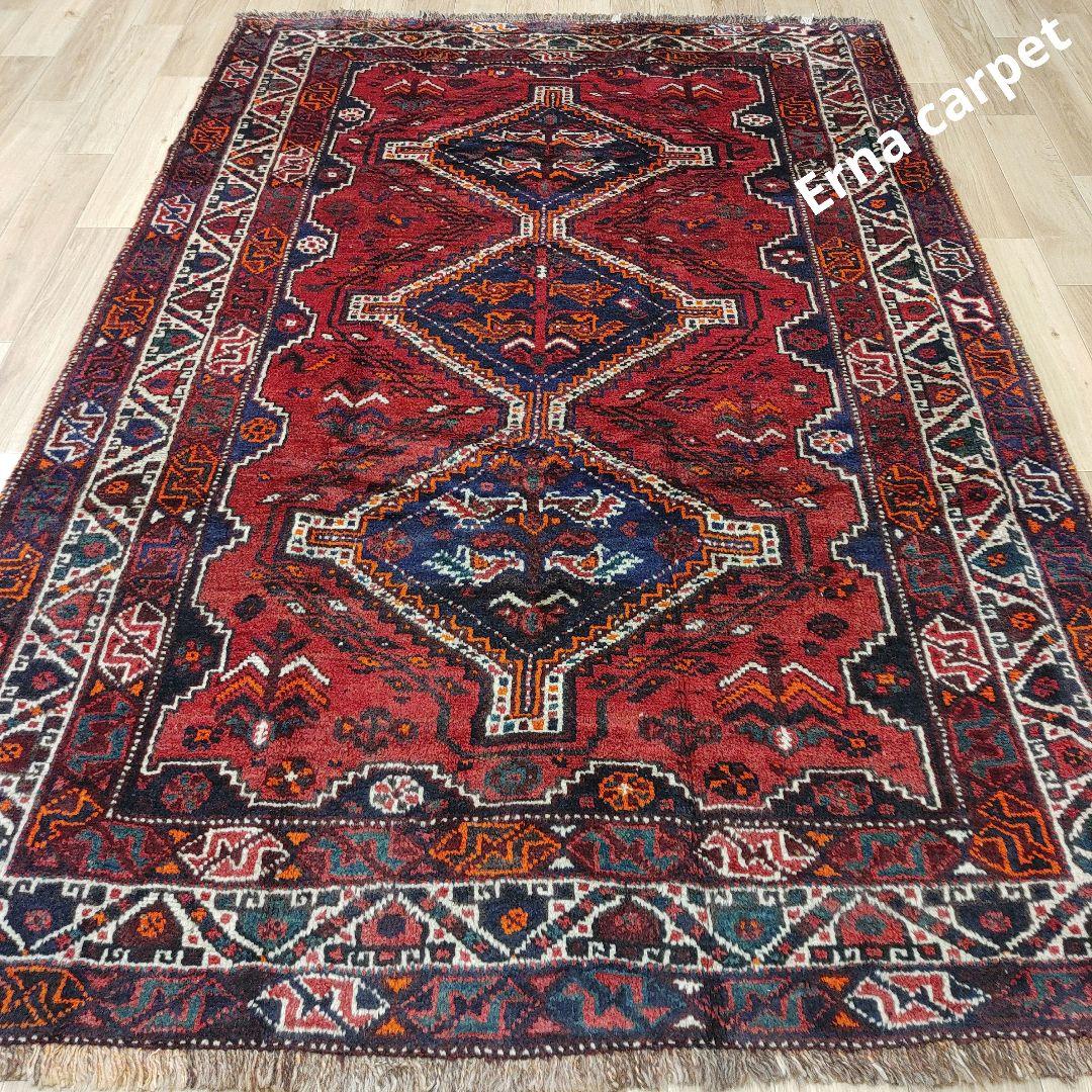 ペルシャ絨毯　シ－ラーズ産 236x160 クリーニング済 shiraz