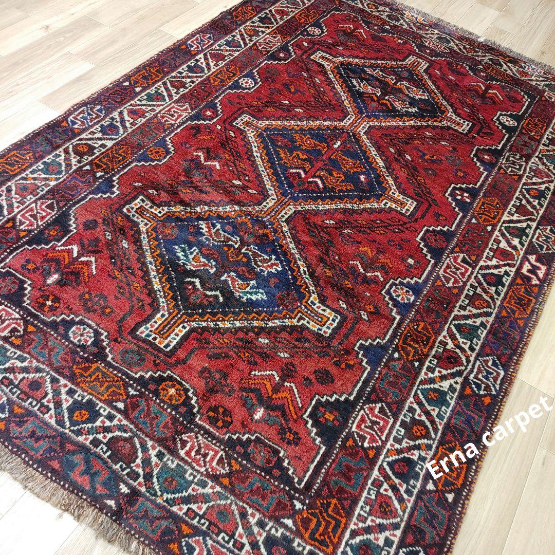 ペルシャ絨毯　シ－ラーズ産 236x160 クリーニング済 shiraz