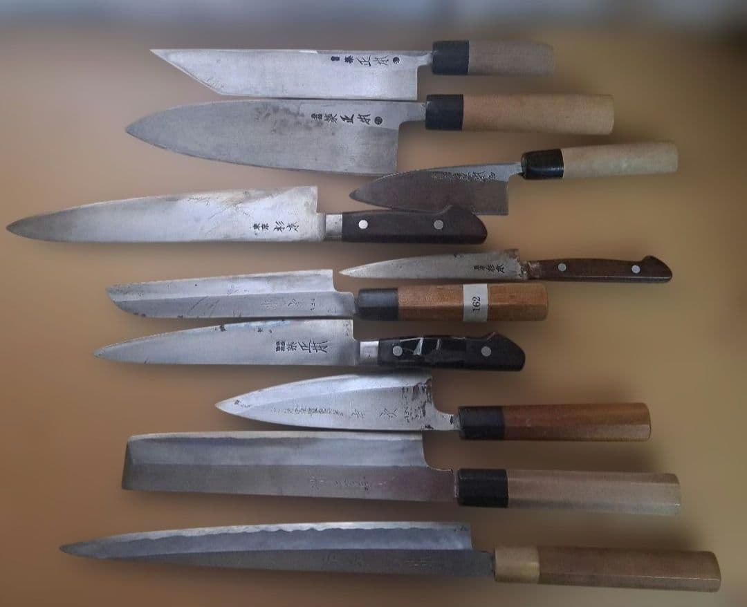 築地正本　東京杉本、有次など鋼包丁セット 10本