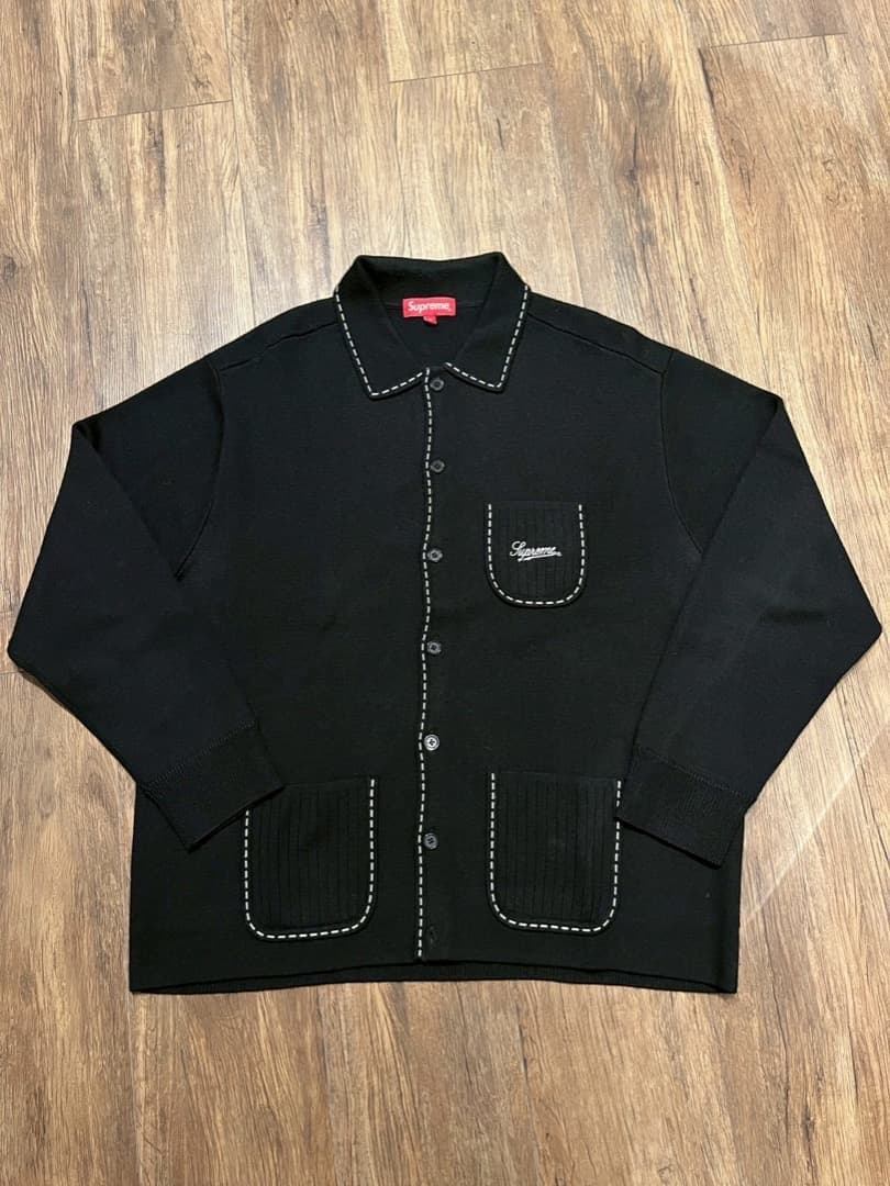 20AW Checkerboard Zip Up Sweater カーディガン