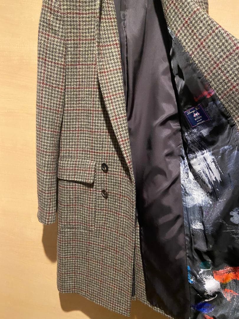 ポールスミス　チェック柄 ダブルブレスト チェスターコート