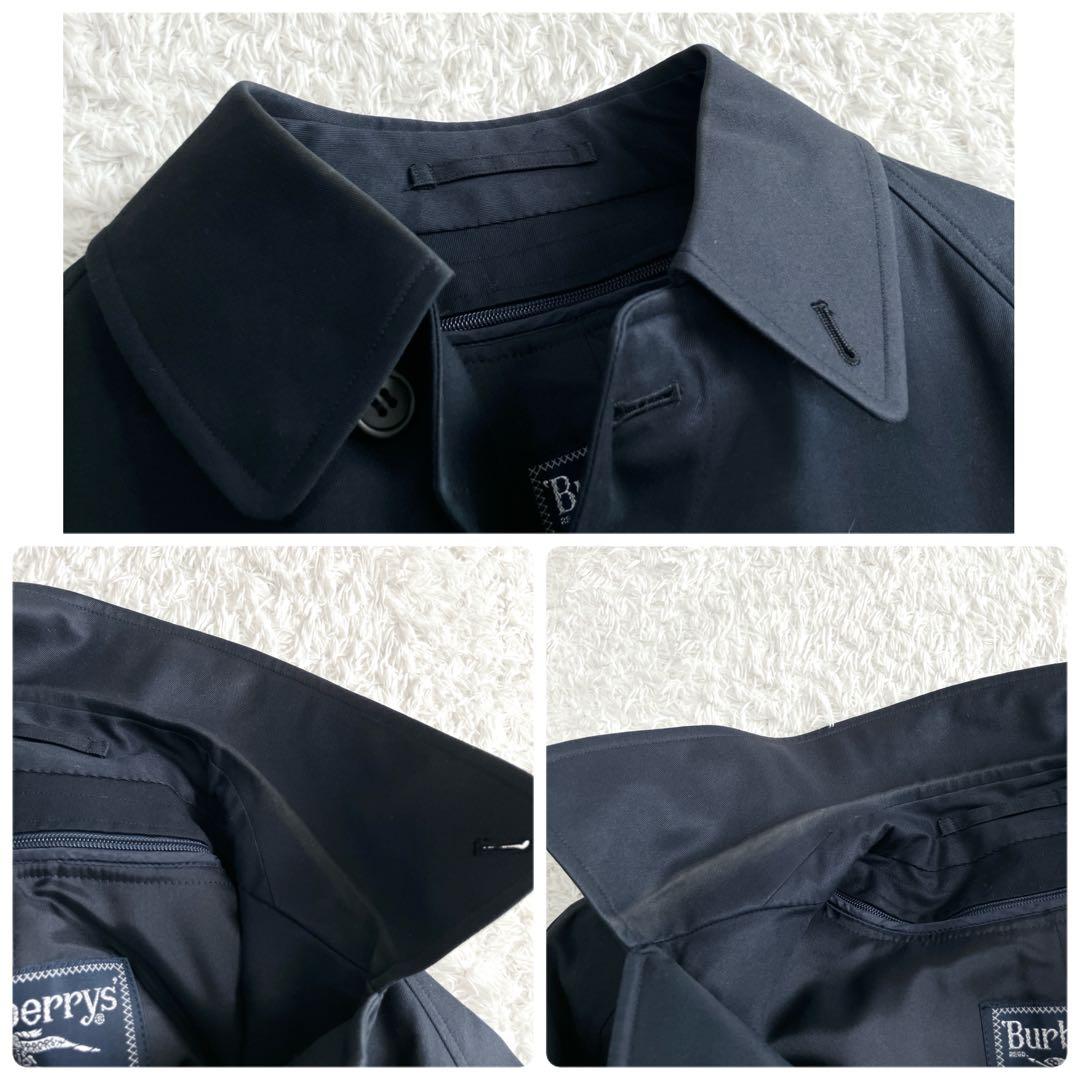 希少色✨バーバリーズ ステンカラーコート ライナー ノバチェック 濃紺 M