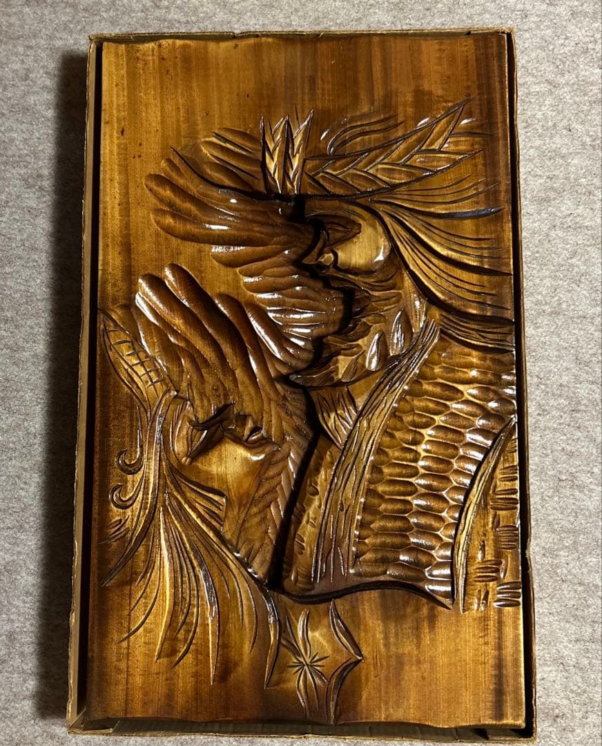 北海道お土産　手彫り木製彫刻 アイヌ木彫り　訳あり