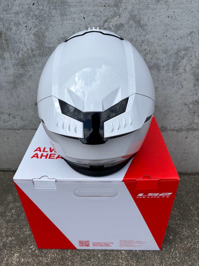 x*y様 LS2 STREAM II フルフェイスヘルメット ホワイトサイズL